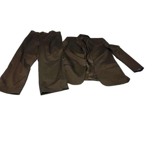 Louis Raphael Luxe Piece Suit Charcoal Gray Pinstripe Blazer Jacket Coat 40R 34W - Picture 7 of 12